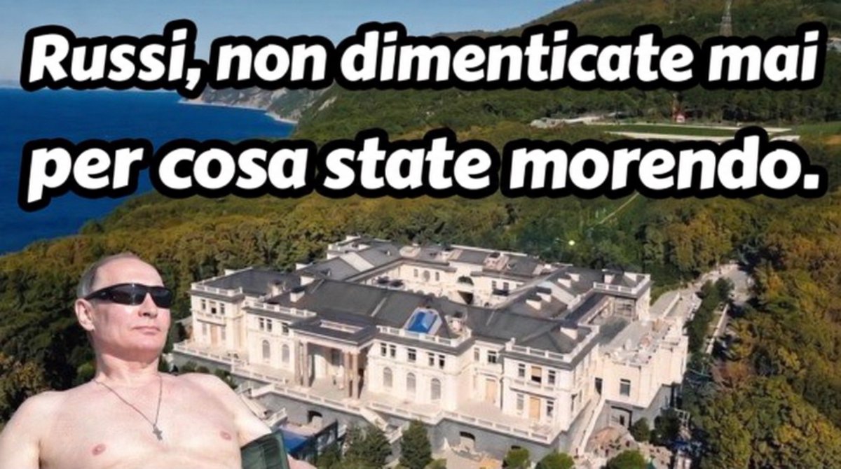 Russi, non dimenticate mai per cosa state morendo. Il complesso del palazzo di Putin sulla costa del Mar Nero, vicino a Gelendzhik, nel Territorio di Krasnodar, in Russia